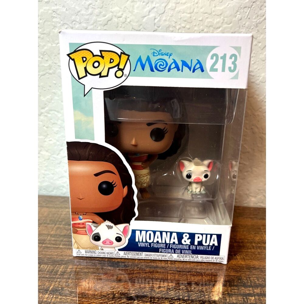 Funko Pop Disney Moana & Pua #213 Vinyl Figure Princess & Pig Set – New in Box